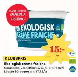 Hemköp Garant Ekologisk crème fraiche erbjuda