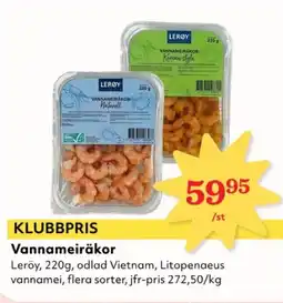Hemköp Leröy Vannameiräkor erbjuda