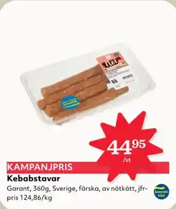 Hemköp Garant Kebabstavar erbjuda