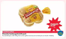 Hemköp Klassiska hamburgerbröd 8-pack erbjuda