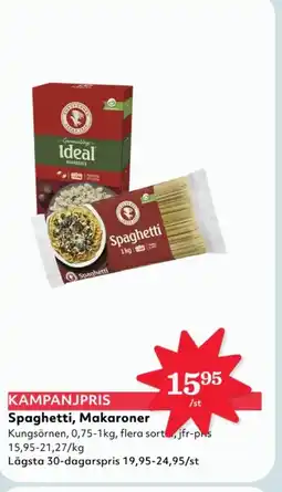 Hemköp Spaghetti, Makaroner erbjuda