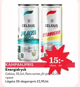 Hemköp Celsius Energidryck erbjuda