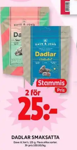 ICA Maxi DADLAR SMAKSATTA erbjuda