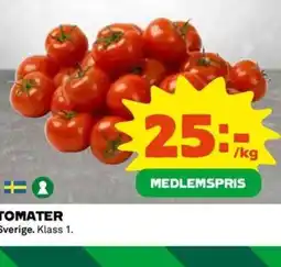 Coop TOMATER Sverige. Klass 1. erbjuda