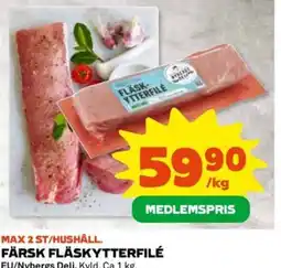Coop FÄRSK FLÄSKYTTERFILÉ EU/Nybergs Deli. Kyld. Ca erbjuda