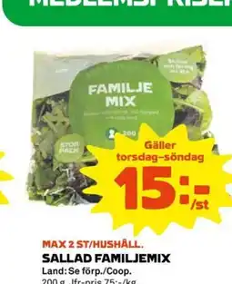Coop Max 2 st/hushåll. sallad familjemix erbjuda
