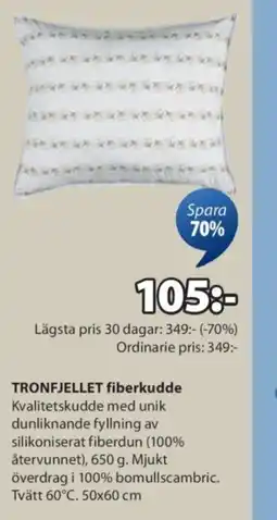 JYSK TRONFJELLET fiberkudde erbjuda