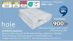 JYSK DOWNFEEL fibertäcke erbjuda