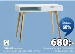 JYSK TAMHOLT skrivbord erbjuda