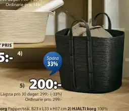 JYSK HJALTI korg erbjuda