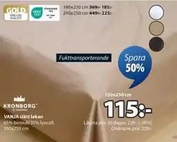 JYSK VANJA slätt lakan erbjuda