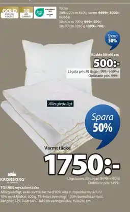 JYSK TORNES myskduntäcke erbjuda