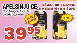 Nya Pulsen APELSINJUICE erbjuda