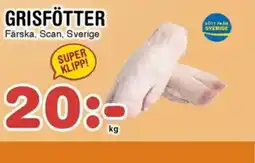 Nya Pulsen GRISFÖTTER Färska, Scan, Sverige erbjuda