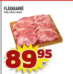 Din Mat FLÄSKKARRÉ Färsk, i skivor, import erbjuda