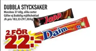 Din Mat DUBBLA STYCKSAKER erbjuda