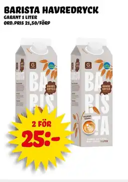 Nelins GARANT Barista havredryck erbjuda