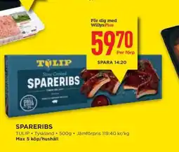 Willys Spareribs erbjuda
