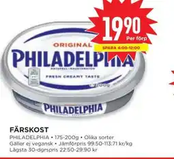 Willys Färskost Philadelphia erbjuda