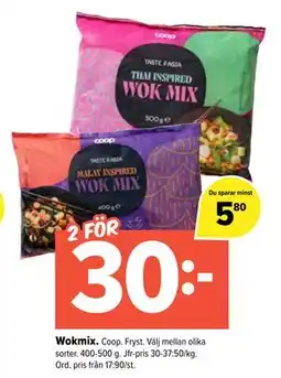 Coop Extra Wokmix, SEK 30 erbjuda