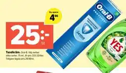 Coop Extra Tandkräm., SEK 25 erbjuda