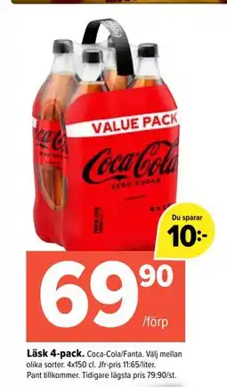 Coop Extra Läsk 4-pack., SEK 69.9 erbjuda