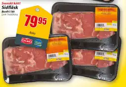 Extra Mjällby Stormarknad Svenskt kött! Sidfläsk erbjuda