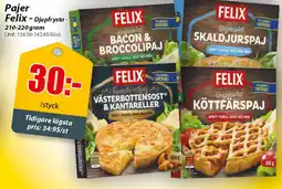 Extra Mjällby Stormarknad Pajer Felix - Djupfrysta - erbjuda