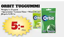 Bonum Matmarknad ORBIT TUGGUMMI erbjuda