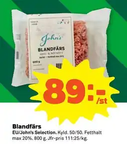 Stora Coop Blandfärs, SEK 89 erbjuda