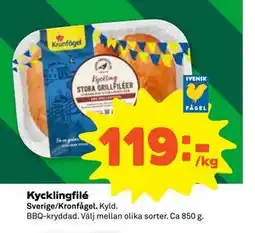 Stora Coop Kycklingfilé, SEK 119 erbjuda