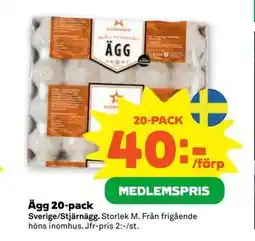 Stora Coop Ägg 20-pack, Medlemspris erbjuda