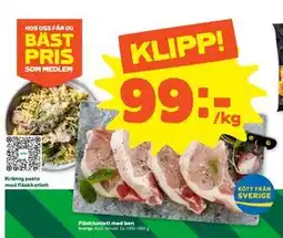 Stora Coop Fläskkotlett med ben, SEK 99 erbjuda