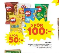 Stora Coop Snacks, SEK 100 erbjuda