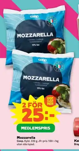 Stora Coop Mozzarella, Medlemspris erbjuda