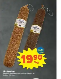 Stora Coop Lindösalami, SEK 19.9 erbjuda