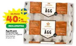 Stora Coop Ägg 20-pack, Medlemspris erbjuda