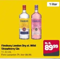 Fleggaard Finsbury London Dry el. Wild Strawberry Gin erbjuda
