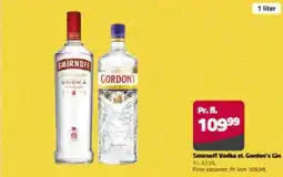 Fleggaard Smirnoff Vodka el. Gordon's Gin erbjuda