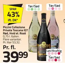 Fleggaard Piccini Collezione Privata Toscana IGT Rød, Hvid el. Rosé erbjuda
