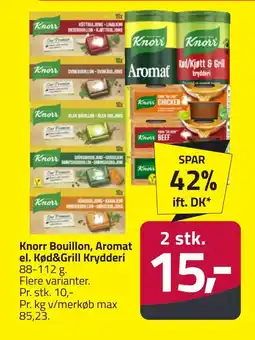 Fleggaard Knorr Bouillon, Aromat el. Kød&Grill Krydderi erbjuda