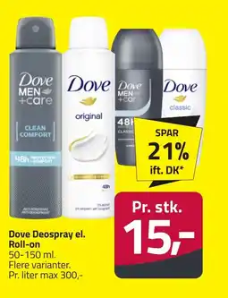 Fleggaard Dove Deospray el. Roll-on erbjuda