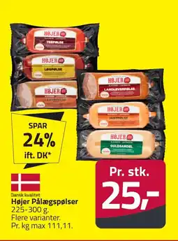 Fleggaard Højer Pålægspølser erbjuda