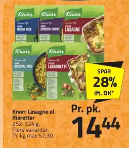 Fleggaard Knorr Lasagne el. Risretter erbjuda