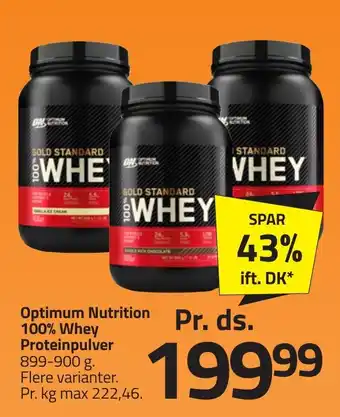 Fleggaard Optimum Nutrition 100% Whey Proteinpulver erbjuda