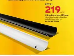 Byggmax Hängränna, 4m 125mm, SEK 219 erbjuda
