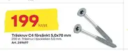 Byggmax Träskruv C4 försänkt 5,0x70 mm, SEK 199 erbjuda