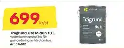 Byggmax Trägrund Ute Midun 10 L, SEK 699 erbjuda
