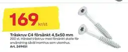 Byggmax Träskruv C4 försänkt 4,5x50 mm, SEK 169 erbjuda