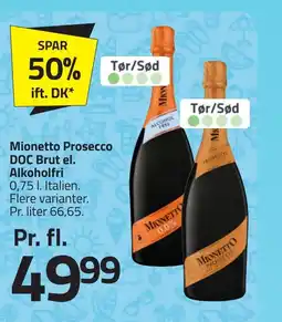 Fleggaard Mionetto Prosecco DOC Brut el. Alkoholfri erbjuda